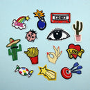 13 Pieces Cute Patches Iron on Embroidered Motif Fabric Bag Clothes Applique DIY Craft