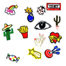 13 Pieces Cute Patches Iron on Embroidered Motif Fabric Bag Clothes Applique DIY Craft