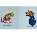 13 Pieces Cute Patches Iron on Embroidered Motif Fabric Bag Clothes Applique DIY Craft