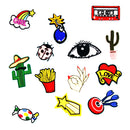 13 Pieces Cute Patches Iron on Embroidered Motif Fabric Bag Clothes Applique DIY Craft