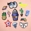 12 Pieces Mixed Pattern Embroidered Glitter Sequin Sew Iron on Patches DIY Craft