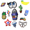 12 Pieces Mixed Pattern Embroidered Glitter Sequin Sew Iron on Patches DIY Craft