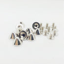 10 Sets Spikes Metal Studs Rivets Screwback Spots Cone Leather Craft DIY 9x6mm