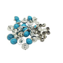 20 Sets Alloy Round Rivets Rapid Studs 8mm Turquoise
