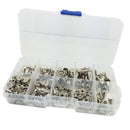 90 Set Punk Decorative Cone Spikes Screwback Studs Case Kit