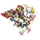 100 Piece Assorted Butterfly Shape Wood Flat 2 Holes Button for Sewing Craft