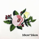1 Pair Embroidered Flower Floral Trim Fabric Iron on Sew on Clothes Applique Patches Embellishment