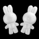 5 Pieces 14cm Rabbit Shaped Modelling Polystyrene Styrofoam Ornaments DIY Crafts