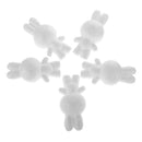 5 Pieces 14cm Rabbit Shaped Modelling Polystyrene Styrofoam Ornaments DIY Crafts