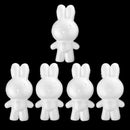 5 Pieces 14cm Rabbit Shaped Modelling Polystyrene Styrofoam Ornaments DIY Crafts