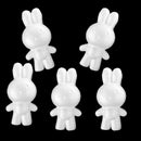 5 Pieces 14cm Rabbit Shaped Modelling Polystyrene Styrofoam Ornaments DIY Crafts