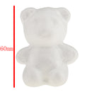 20 Pieces 60mm Bear Shaped Modelling Polystyrene Styrofoam Ornaments DIY Crafts