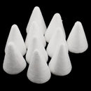 10 Pieces White Cone Shape Styrofoam Doll Ornament for Party Decor DIY Kid Craft