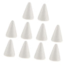 10 Pieces White Cone Shape Styrofoam Doll Ornament for Party Decor DIY Kid Craft