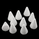 10 Pieces White Cone Shape Styrofoam Doll Ornament for Party Decor DIY Kid Craft