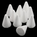 10 Pieces White Cone Shape Styrofoam Doll Ornament for Party Decor DIY Kid Craft