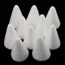 10 Pieces White Cone Shape Styrofoam Doll Ornament for Party Decor DIY Kid Craft