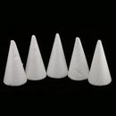 5 Pieces Cone Shaped Styrofoam Foam Ornaments for Handmade DIY Modelling Crafts