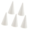 5 Pieces Cone Shaped Styrofoam Foam Ornaments for Handmade DIY Modelling Crafts