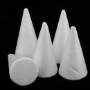 5 Pieces Cone Shaped Styrofoam Foam Ornaments for Handmade DIY Modelling Crafts