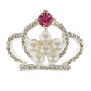 5 Pieces Crystal Diamante Crown Shaped Sewing Scrapbook Buttons Flatback Decoration DIY Crafts