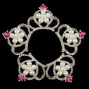 5 Pieces Crystal Diamante Crown Shaped Sewing Scrapbook Buttons Flatback Decoration DIY Crafts
