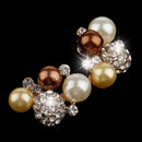 10 Pieces Rhinestone Pearl Flower Brooch DIY Bridal Wedding Decoration Flatback Buttons