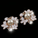 10 Pieces Crystal Pearl Flower Embellishments Buttons for Scrapbooking Crafts