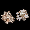 10 Pieces Crystal Pearl Flower Embellishments Buttons for Scrapbooking Crafts