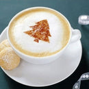 16 Pieces Coffee Mold Stencils Template Strew Flowers Pad Duster Spray Tools