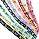 10 Pieces 10mm Smile Printed Grosgrain Ribbon for DIY Hairbow Party Decoration