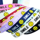 10 Pieces 10mm Smile Printed Grosgrain Ribbon for DIY Hairbow Party Decoration