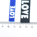 6pcs 10mm/0.4" 1yard LOVE Printed Grosgrain Ribbons for DIY Hair Bows Sewing