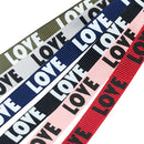 6pcs 10mm/0.4" 1yard LOVE Printed Grosgrain Ribbons for DIY Hair Bows Sewing