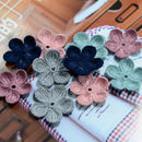 10 Pieces Wool Flower Petal DIY Findings for Garment Handbag Hair Clip Decoration 35mm