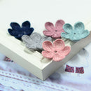 10 Pieces Wool Flower Petal DIY Findings for Garment Handbag Hair Clip Decoration 35mm