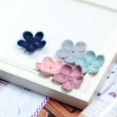 10 Pieces Wool Flower Petal DIY Findings for Garment Handbag Hair Clip Decoration 35mm