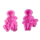 2 Pieces Baby Boy Girl DIY Silicone Mould Fondant Cake Mold Tool Baking Accessoires Bakeware