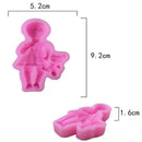 2 Pieces Baby Boy Girl DIY Silicone Mould Fondant Cake Mold Tool Baking Accessoires Bakeware