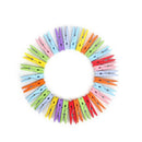 50 Pieces 2.5cm Mini Wood Craft Wooden Pegs Laundry Photo Paper Clips Clothespins Notes Message Folders