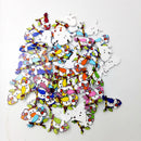 100 Pieces Wooden Bird Shape Flatback 2-holes Buttons Sewing Embellishment for Decoration