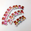 50 Pieces Wooden Bear Shape Flatback 2-holes Buttons Sewing Embellishment for Clothing Decoration