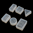 6 Pieces Jewelry Pendant Making Clear Silicone Mould Handmade Craft Tools