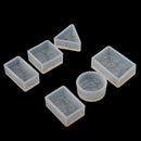 6 Pieces Jewelry Pendant Making Clear Silicone Mould Handmade Craft Tools