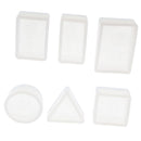 6 Pieces Jewelry Pendant Making Clear Silicone Mould Handmade Craft Tools