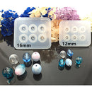 2 Pieces DIY Silicone Round Bead Mold Resin Earring Jewelery Making Moulds Craft