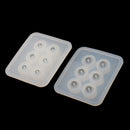 2 Pieces DIY Silicone Round Bead Mold Resin Earring Jewelery Making Moulds Craft