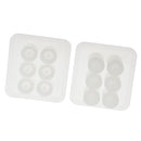 2 Pieces DIY Silicone Round Bead Mold Resin Earring Jewelery Making Moulds Craft