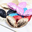 10 Pieces Mixed Colors Glitter Bunny Stuffing Ears Accessory for Hair and Garment DIY