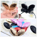 10 Pieces Mixed Colors Glitter Bunny Stuffing Ears Accessory for Hair and Garment DIY